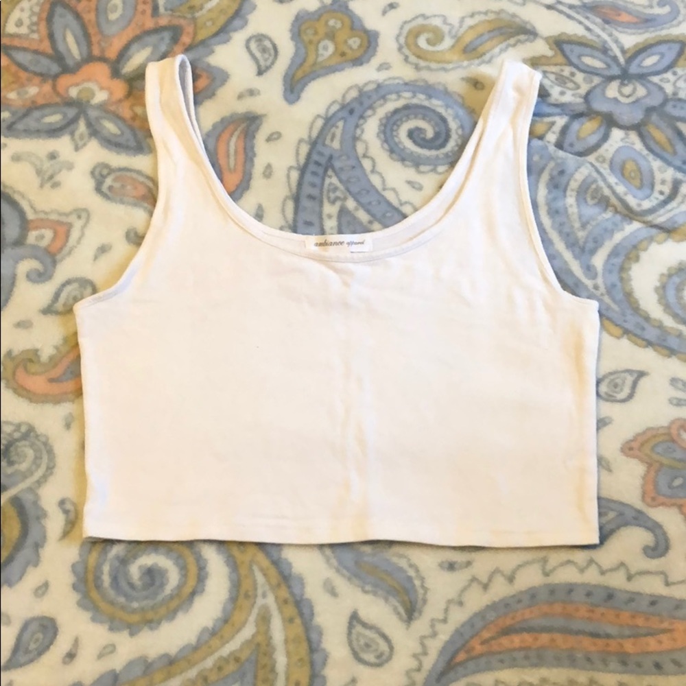 Plain white crop top